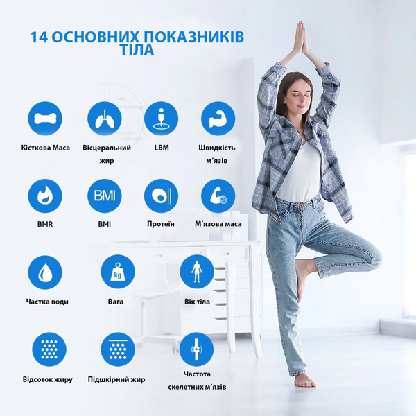 Умные весы Welland Smart Fitness Graphite с анализатором состава тела f00055 фото
